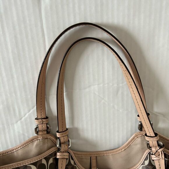 Coach Brown Peyton Dream Brown Signature Tote Bag and Wristlet Set - Picture 4 of 16